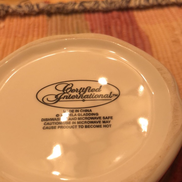 Certified International~Tuscan Rooster~Individual Ice Cream Dish~Pamela Gladding - Picture 2 of 3